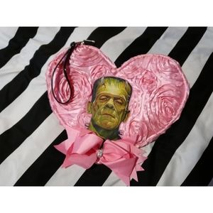 Frankenstein Monster Heart Clutch wristlet